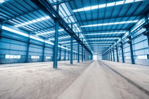 empty steel structure building