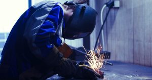 Metal cutting with acetylene torch